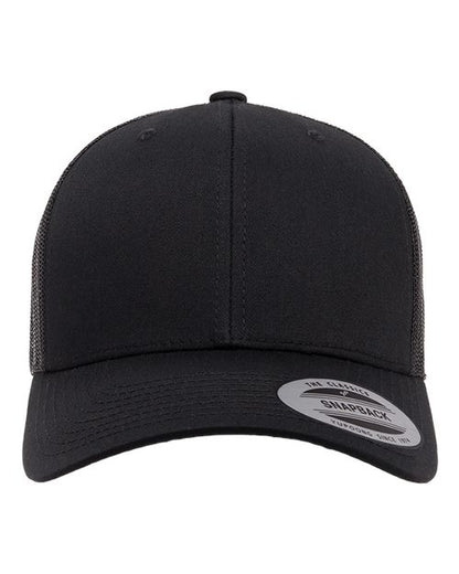 YP Classics Retro Trucker Cap - Black