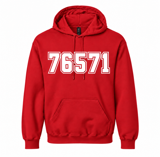 Salado Eagles 76571 ZIP Code Hoodie - Red / White