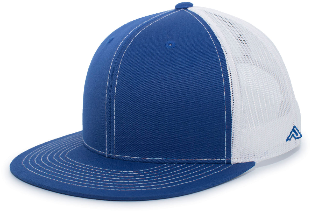 Pacific Headwear D-Series Trucker Snapback Cap - ROYAL/WHITE/ROYAL