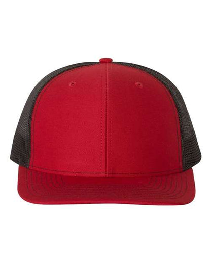 Richardson 112 Snapback Trucker Cap - Red/ Black