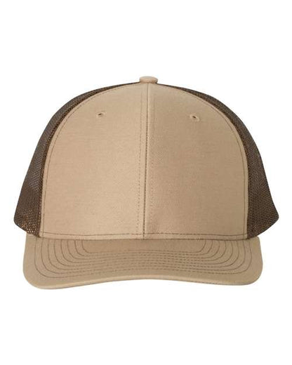 Richardson 112 Snapback Trucker Cap - Khaki/ Coffee