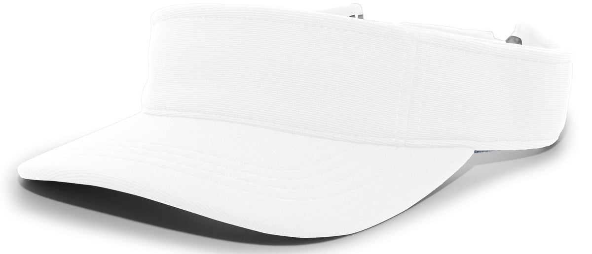 Pacific Headwear M2 Performance Hook-And-Loop Visor - WHITE