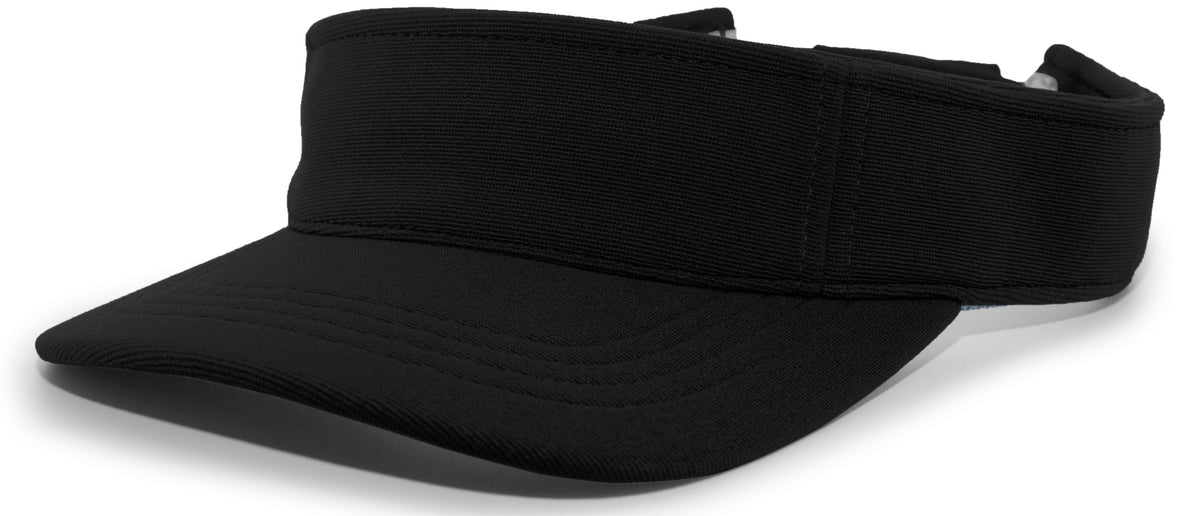 Pacific Headwear M2 Performance Hook-And-Loop Visor - BLACK