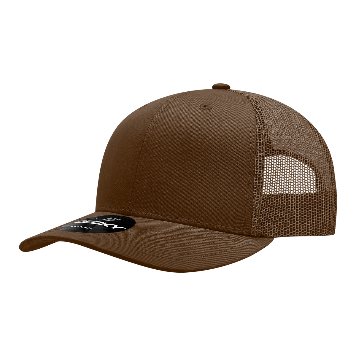 Decky 6021 6 Panel Mid Profile Classic Trucker - Brown