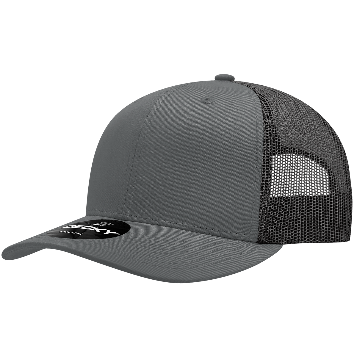 Decky 6021 6 Panel Mid Profile Classic Trucker - CHA/BLK