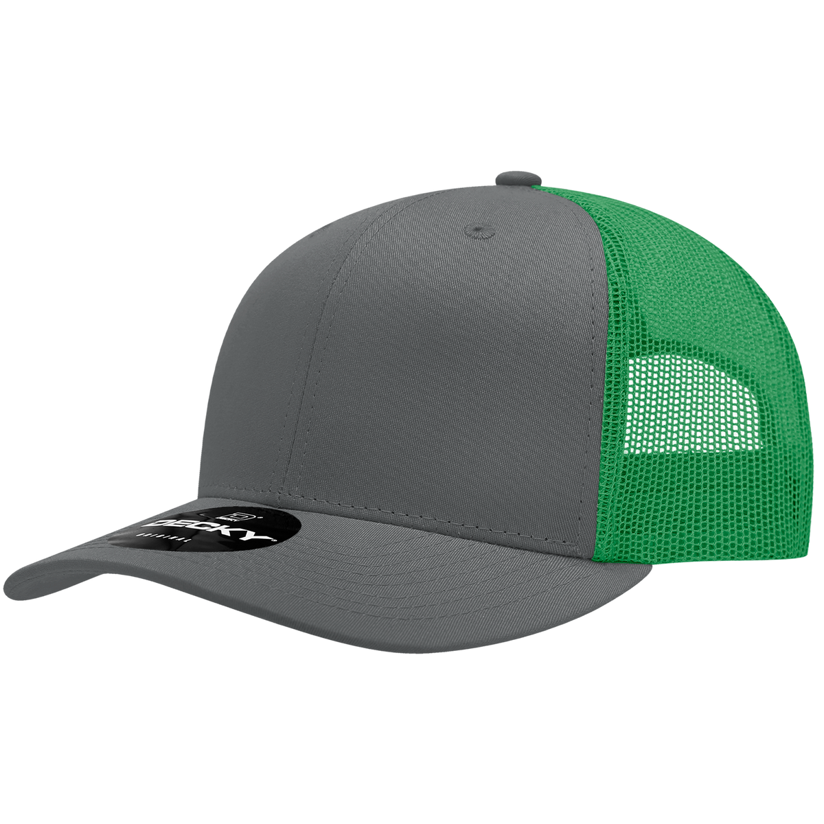 Decky 6021 6 Panel Mid Profile Classic Trucker - CHA/KEL