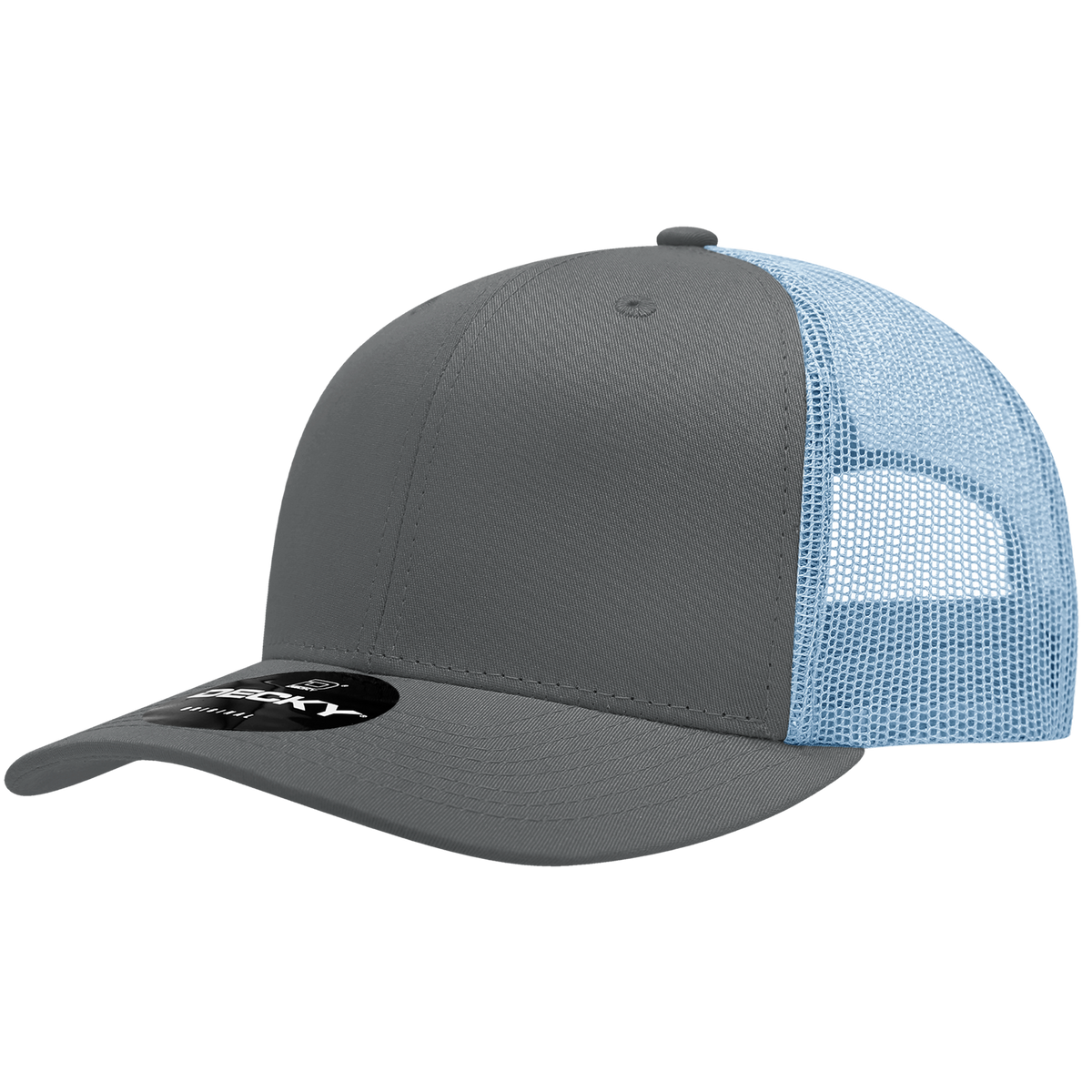 Decky 6021 6 Panel Mid Profile Classic Trucker - CHA/SKY