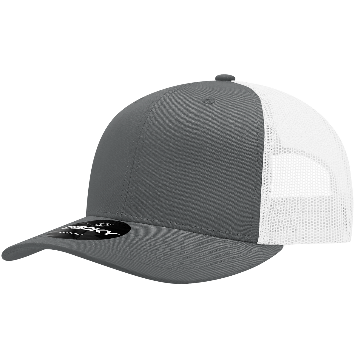 Decky 6021 6 Panel Mid Profile Classic Trucker - CHA/WHT