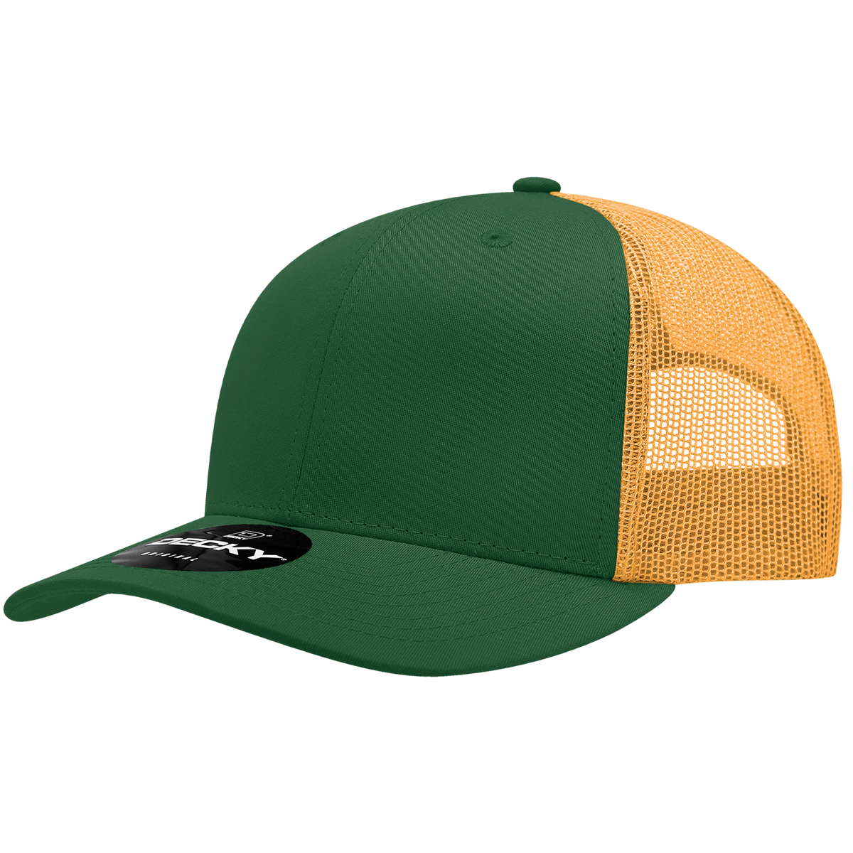Decky 6021 6 Panel Mid Profile Classic Trucker - FOR/GLD