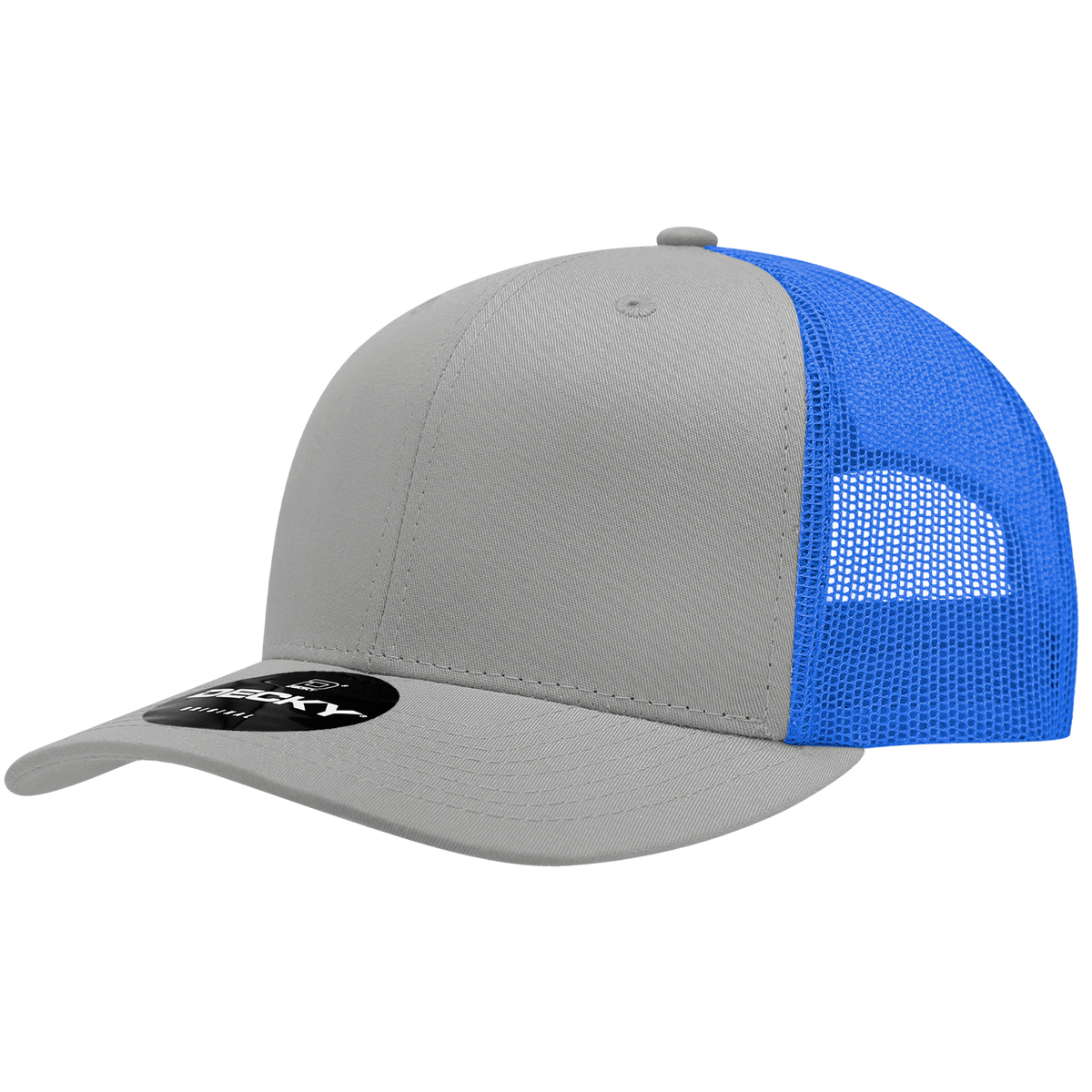 Decky 6021 6 Panel Mid Profile Classic Trucker - GRY/RYL