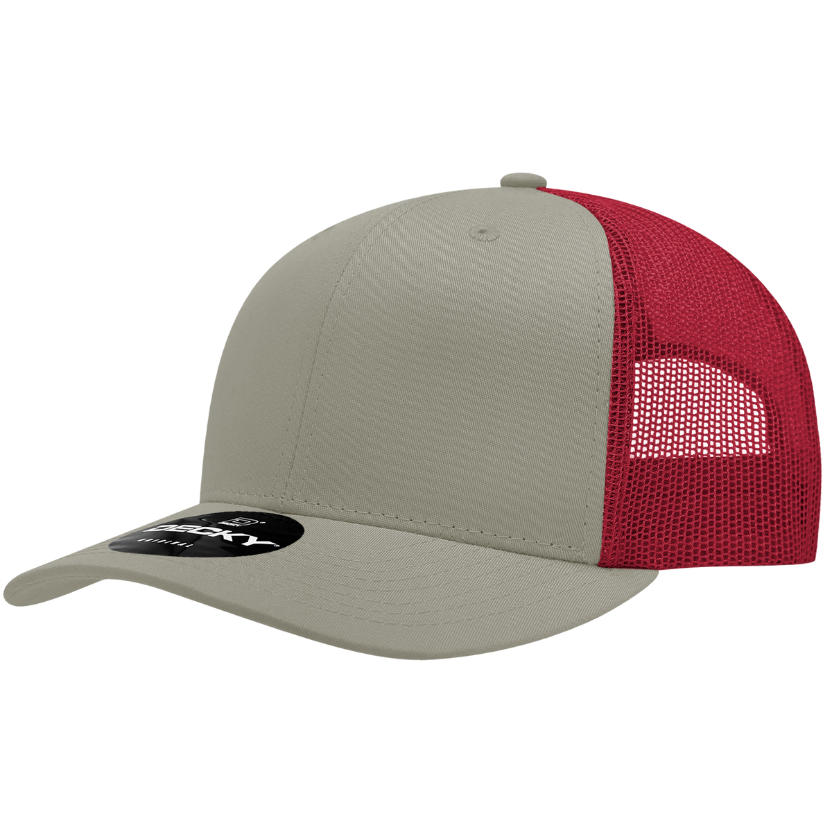 Decky 6021 6 Panel Mid Profile Classic Trucker - KHA/CAR