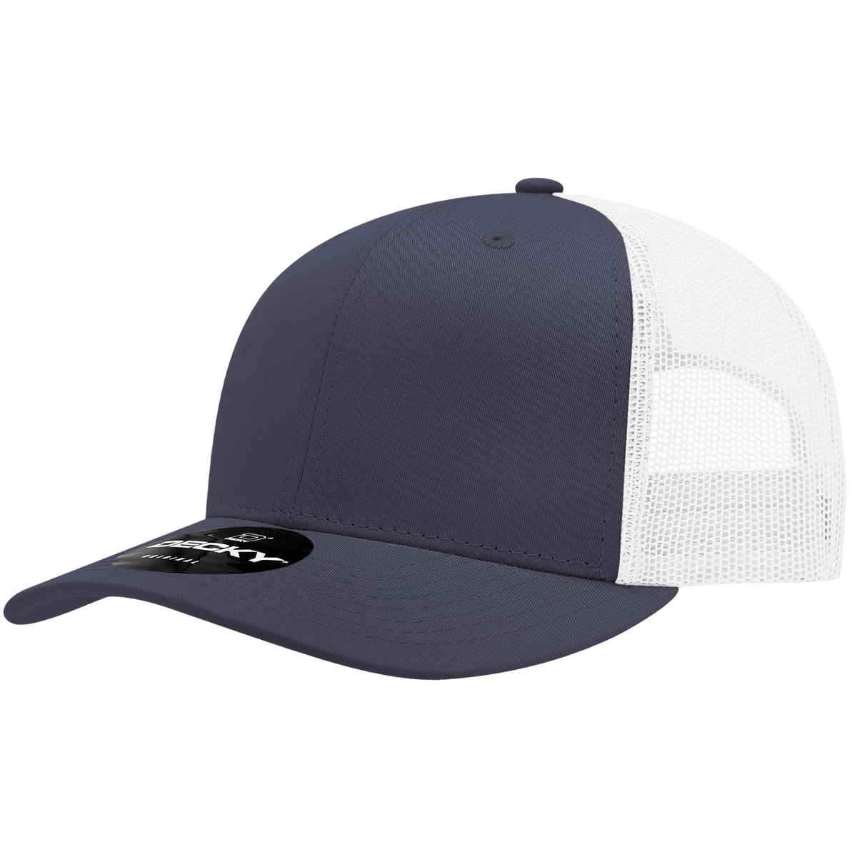 Decky 6021 6 Panel Mid Profile Classic Trucker - NVY/WHT