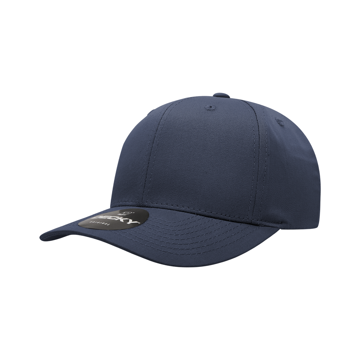 Decky 6022 6 Panel Mid Profile Structured Cotton Snapback - Navy
