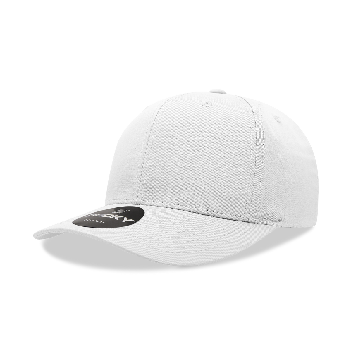 Decky 6022 6 Panel Mid Profile Structured Cotton Snapback - White