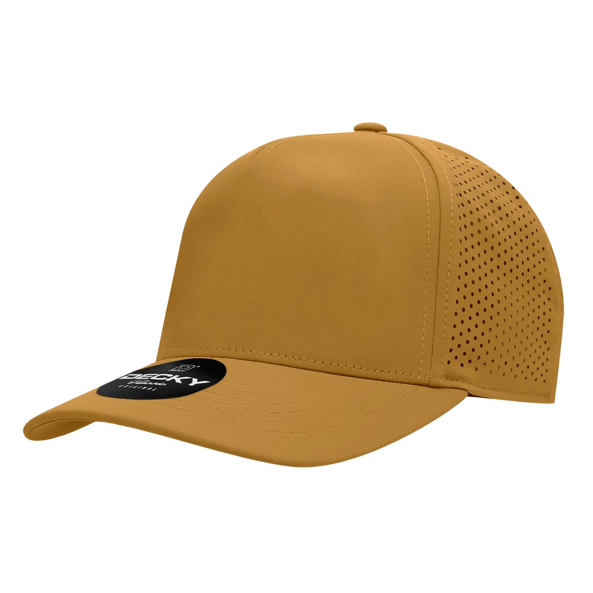 Decky 6045 5 Panel High Profile Structured Perforated Performance Cap - Biscuit