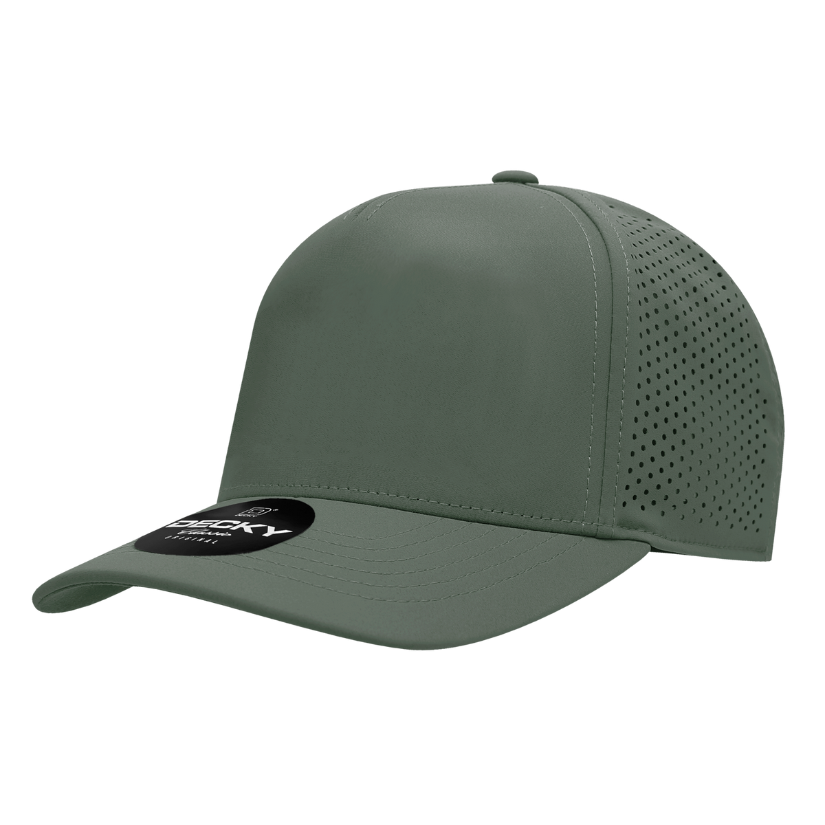 Decky 6045 5 Panel High Profile Structured Perforated Performance Cap - Loden