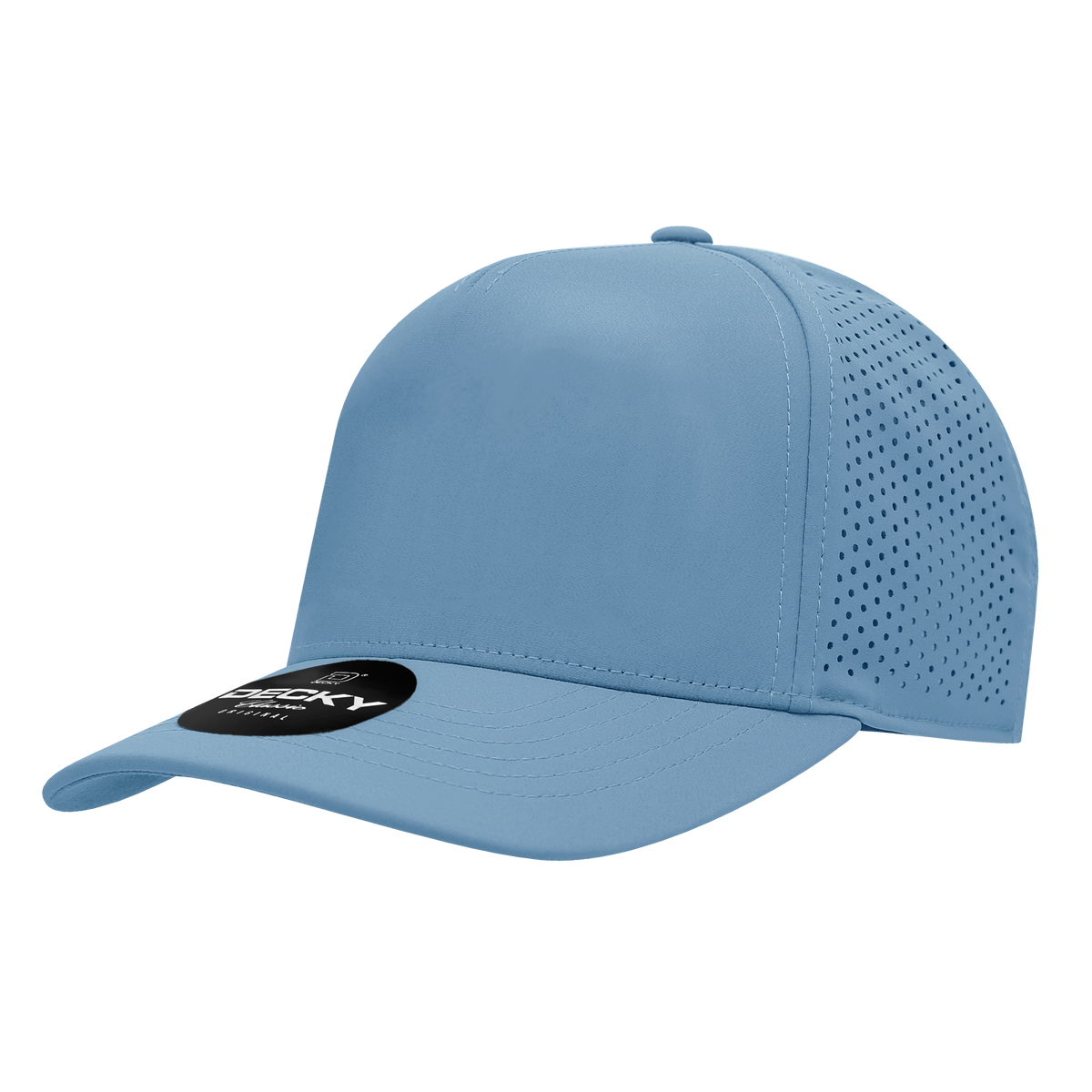 Decky 6045 5 Panel High Profile Structured Perforated Performance Cap - Sky Blue