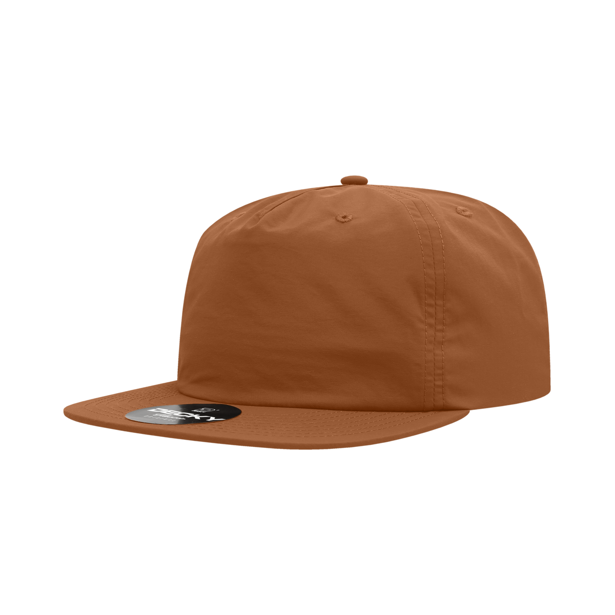 Decky 6050 5 Panel Half Dome Profile Relaxed Nylon Surf Hat - Burnt Orange