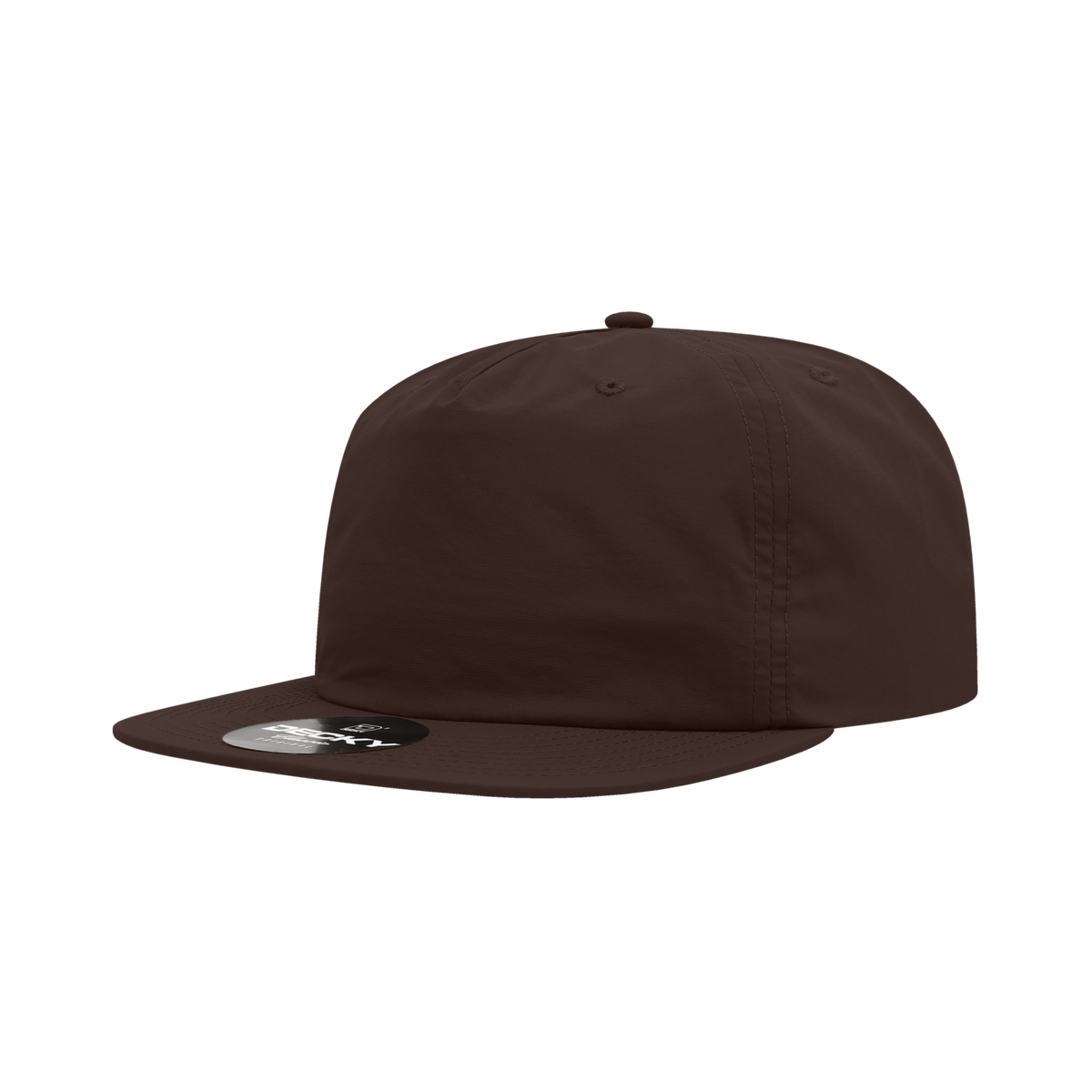 Decky 6050 5 Panel Half Dome Profile Relaxed Nylon Surf Hat - Brown