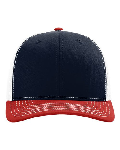 Snapback Trucker Cap - Navy/ White/ Red