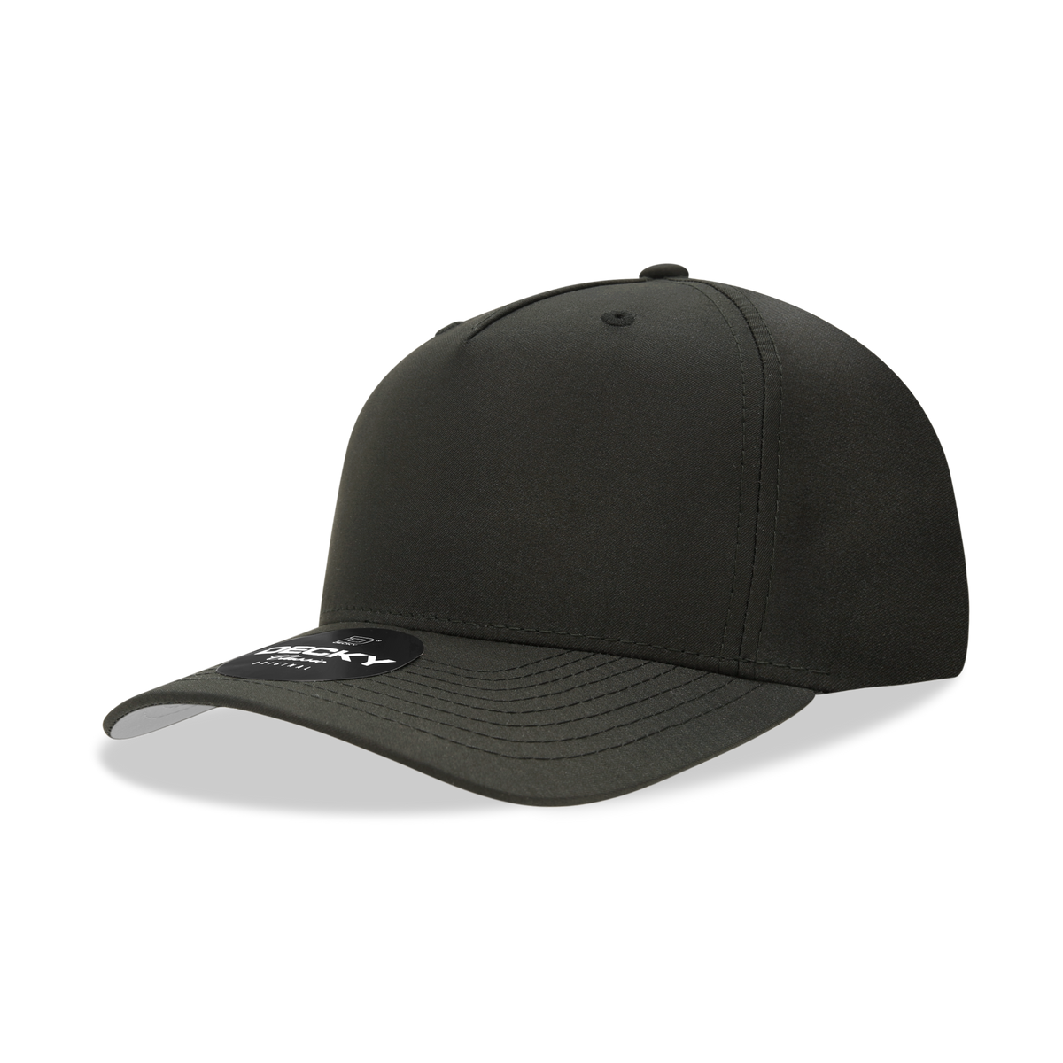 Decky 6221 5 Panel Mid Profile Structured Performance Cap - Black