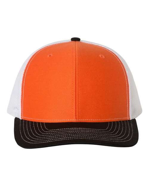 Snapback Trucker Cap - Orange/ White/ Black