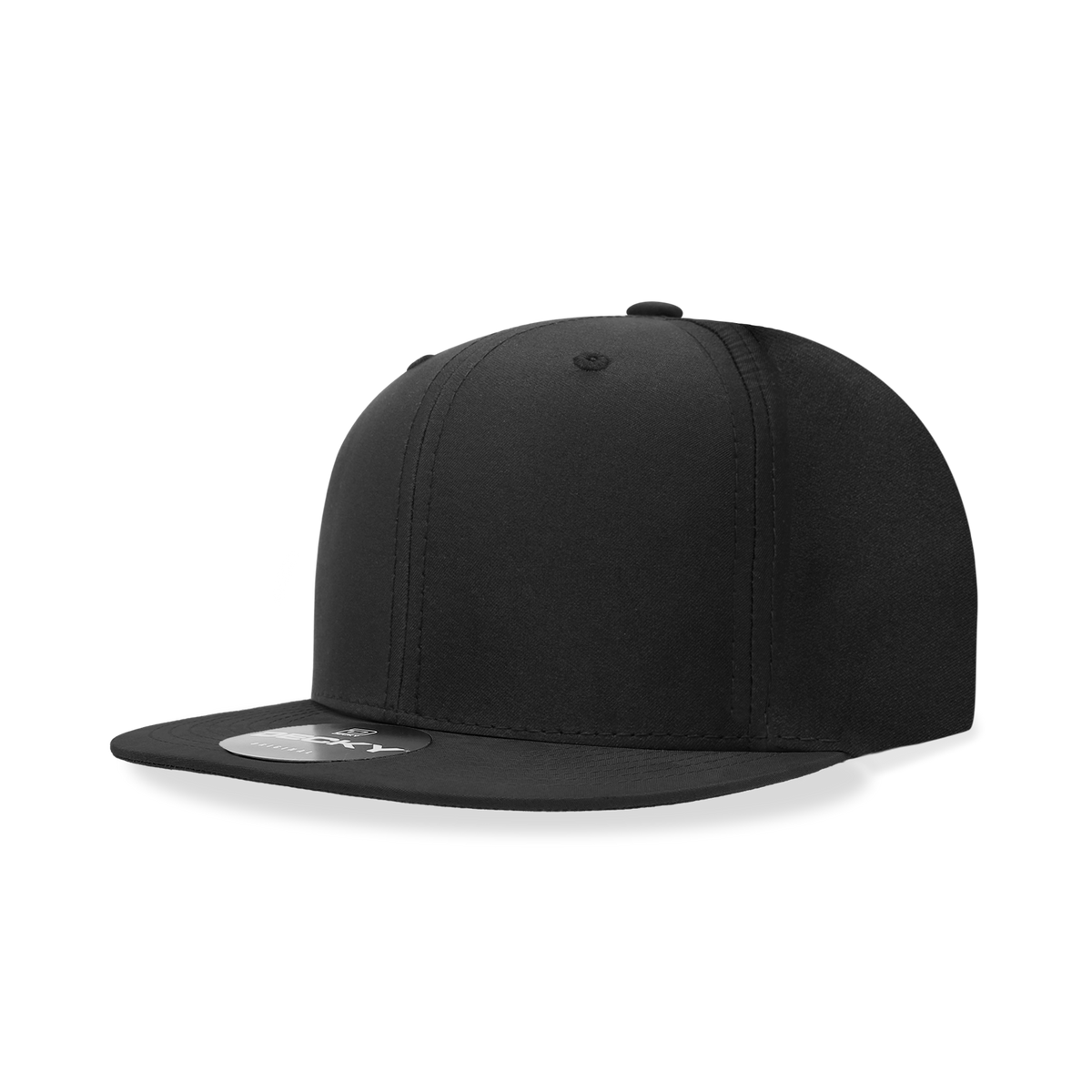 Decky 6223 6 Panel High Profile Structured Performance Snapback - Black