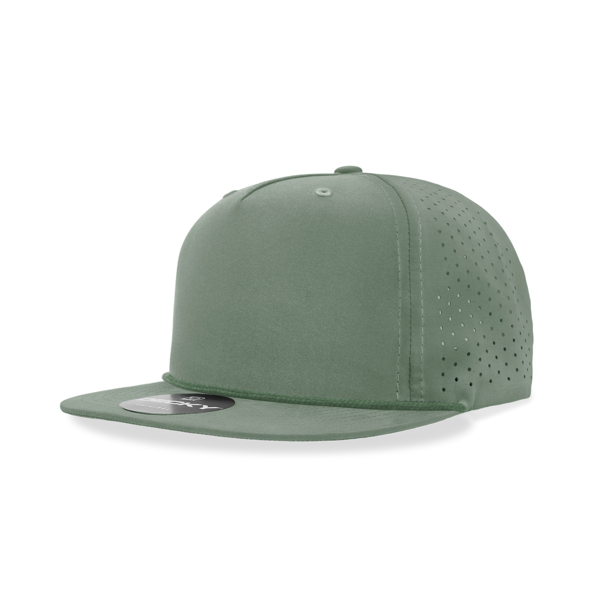Decky 6226 5 Panel Half Dome Profile Relaxed Perforated Performance Rope Hat - Loden