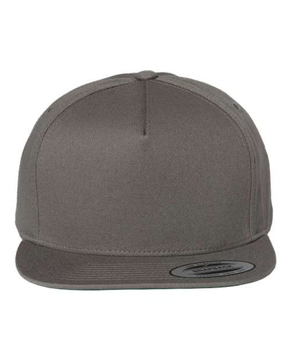 YP Classics Five-Panel Cotton Twill Snapback Cap - Dark Grey