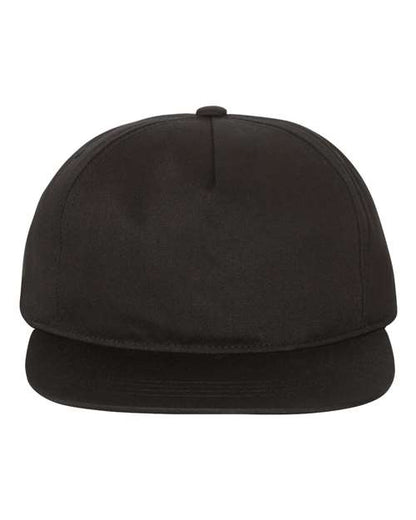 YP Classics Lightly-Structured Five-Panel Snapback Cap - Black