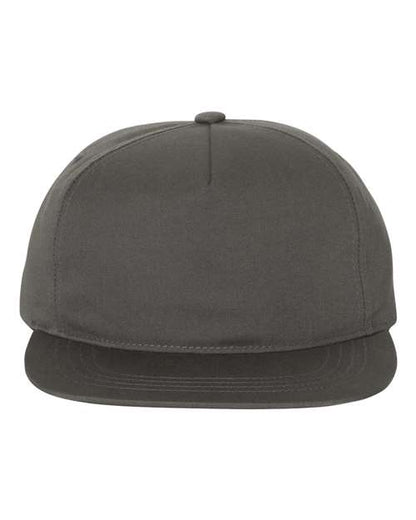 YP Classics Lightly-Structured Five-Panel Snapback Cap - Charcoal