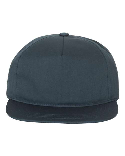 YP Classics Lightly-Structured Five-Panel Snapback Cap - Navy