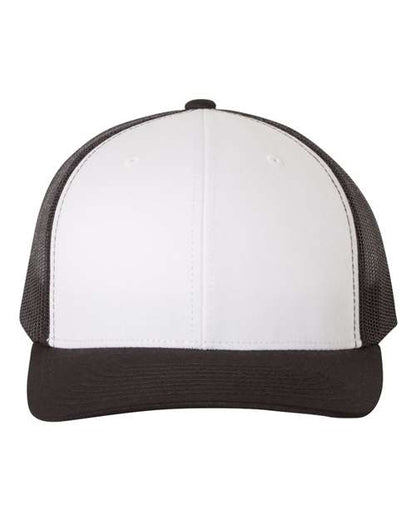 YP Classics Retro Trucker Cap - Black/ White/ Black