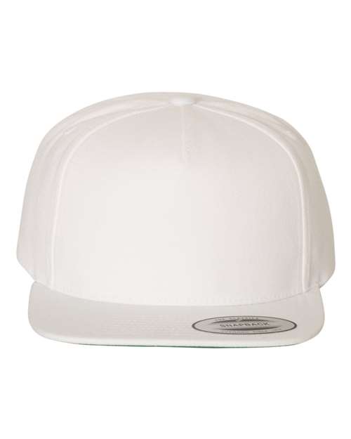 YP Classics Premium Five-Panel Snapback Cap - White