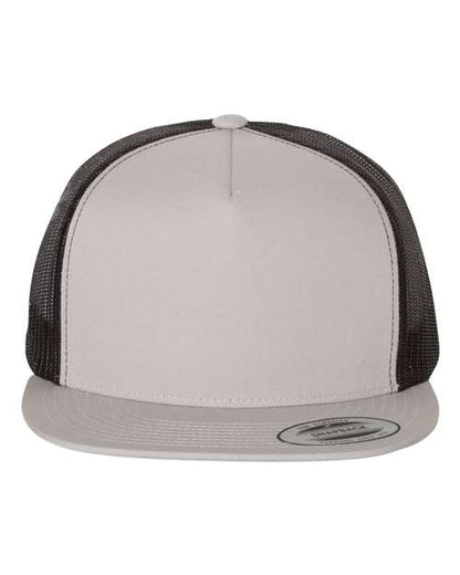 YP Classics Classic Five-Panel Trucker Cap - Silver/ Black