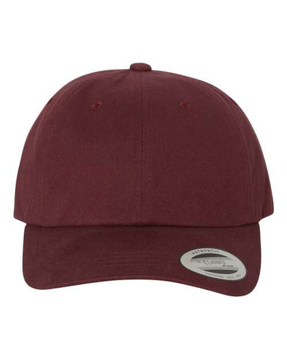 YP Classics Peached Cotton Twill Dad Hat - Maroon