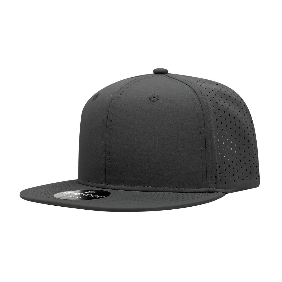 Decky 6415 6 Panel High Profile Perforated Performance Cap - Black