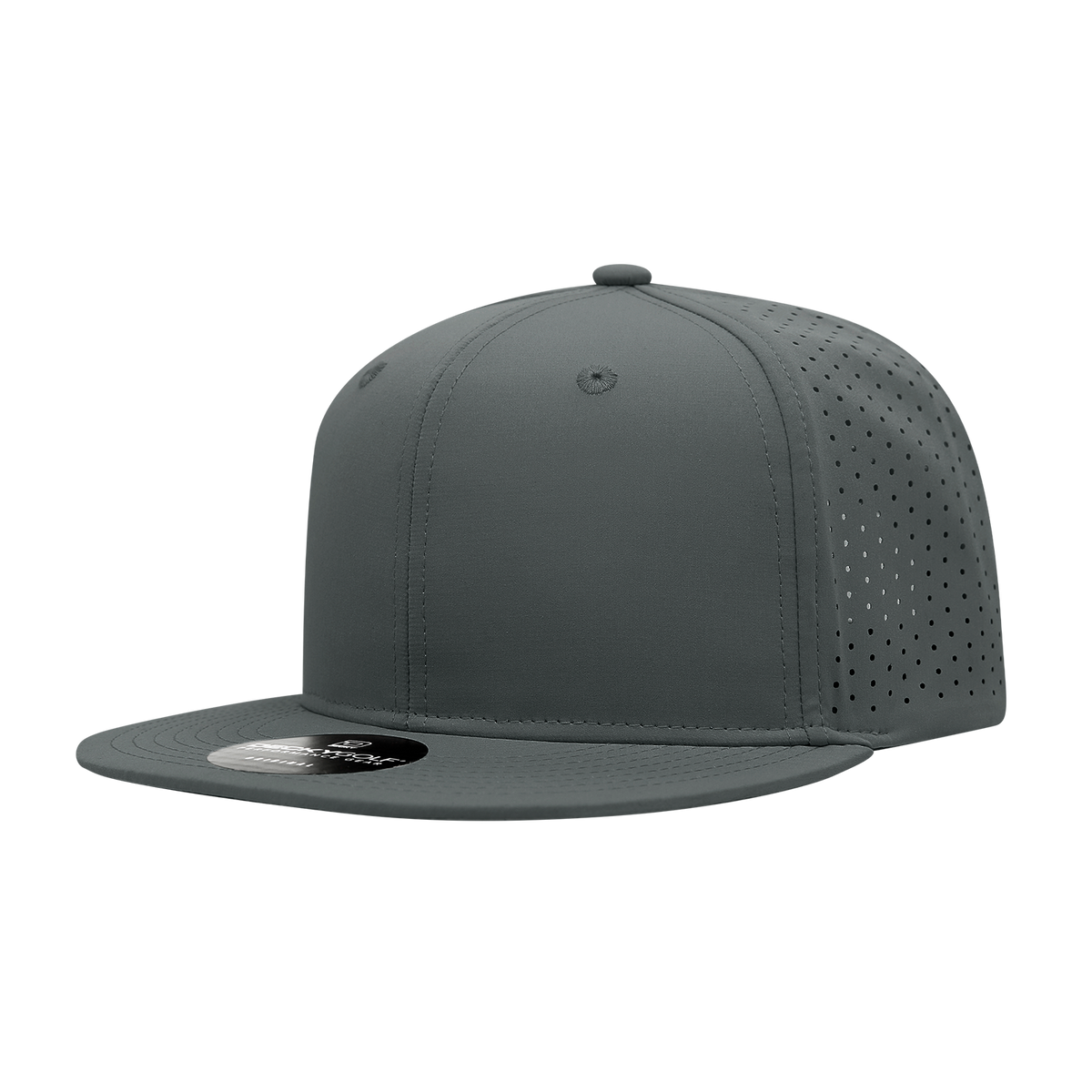 Decky 6415 6 Panel High Profile Perforated Performance Cap - Charcoal