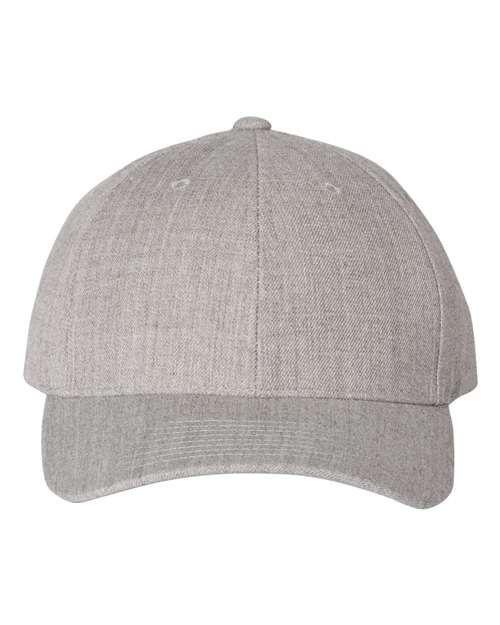 YP Classics Premium Curved Bill Snapback Cap - Heather Grey
