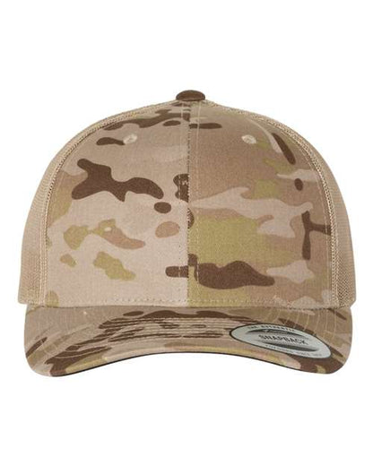 YP Classics Retro Trucker Cap - Multicam Arid/ Tan