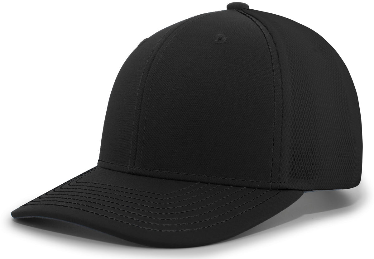 Pacific Headwear Air Mesh Sideline Cap - BLACK