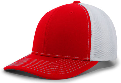 Pacific Headwear Air Mesh Sideline Cap - RED/WHITE/RED