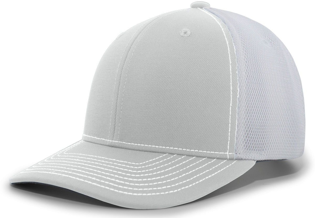 Pacific Headwear Air Mesh Sideline Cap - SILVER/WHITE/SILVER