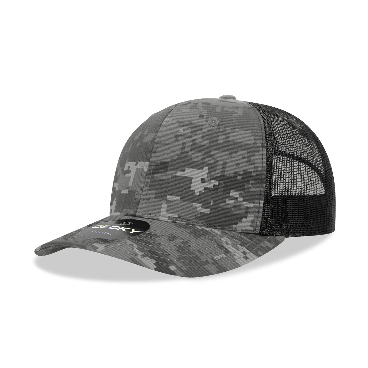 Decky Black / OSFM 6 Panel Mid Profile Structured Camo Trucker