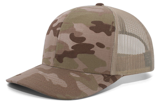 Pacific Headwear ARID/TAN / OS Multicam® Trucker Snapback Cap