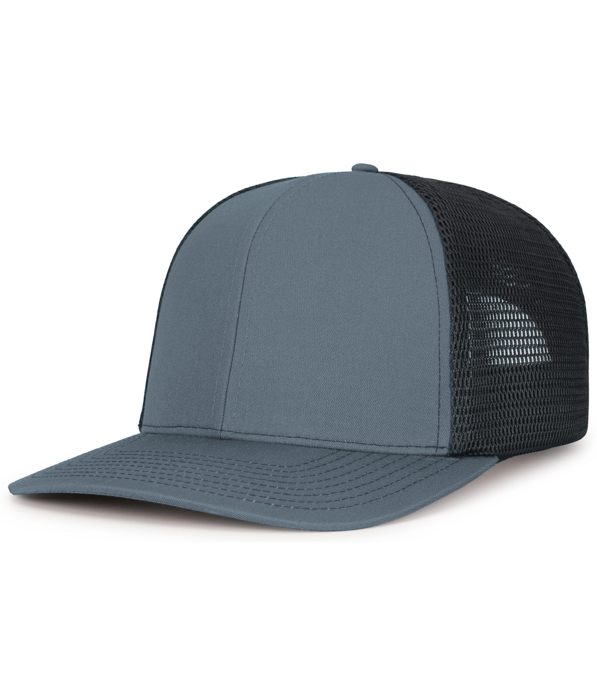 Pacific Headwear GRAPHITE/BLACK/GRAPHITE / OS Contrast Stitch Trucker PacFlex Snapback Cap