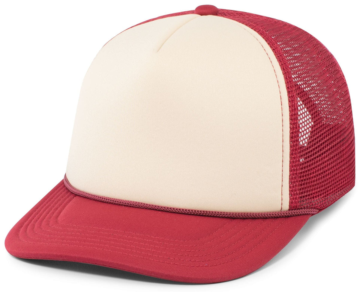 Pacific Headwear KHAKI/DARK RED/DARK RED / OS Foamie Fresh Trucker Cap