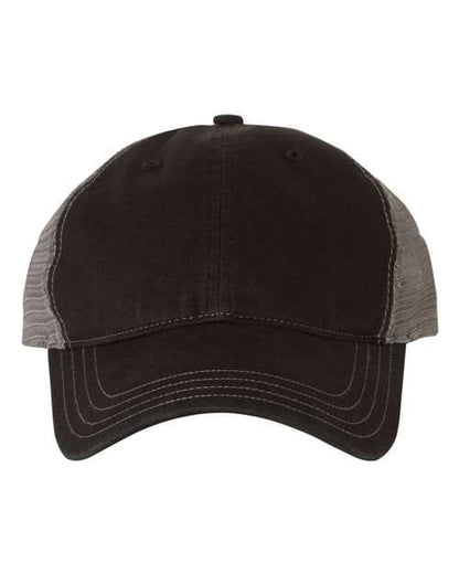 Richardson Black/ Charcoal / Adjustable Richardson 111 Garment-Washed Trucker Cap