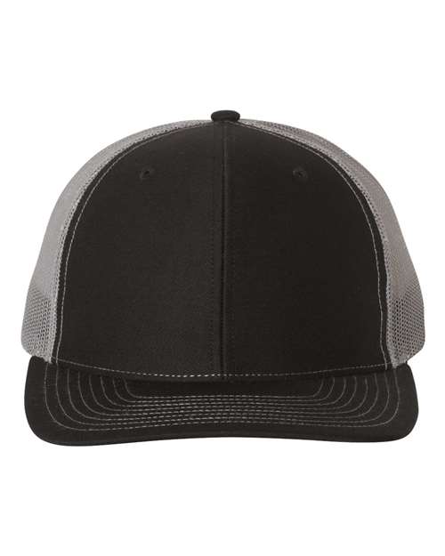 Richardson Black/ Charcoal / OSFM Richardson 112 Snapback Trucker Cap