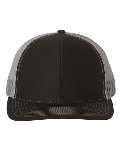 Richardson Black/ Charcoal / OSFM Richardson 112 Snapback Trucker Cap